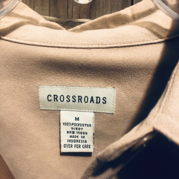 Lightweight faux suede type top M - Picture 4 of 4